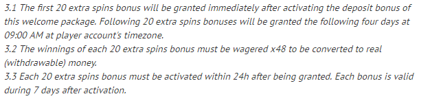 Slots Million Extra Spins Terms